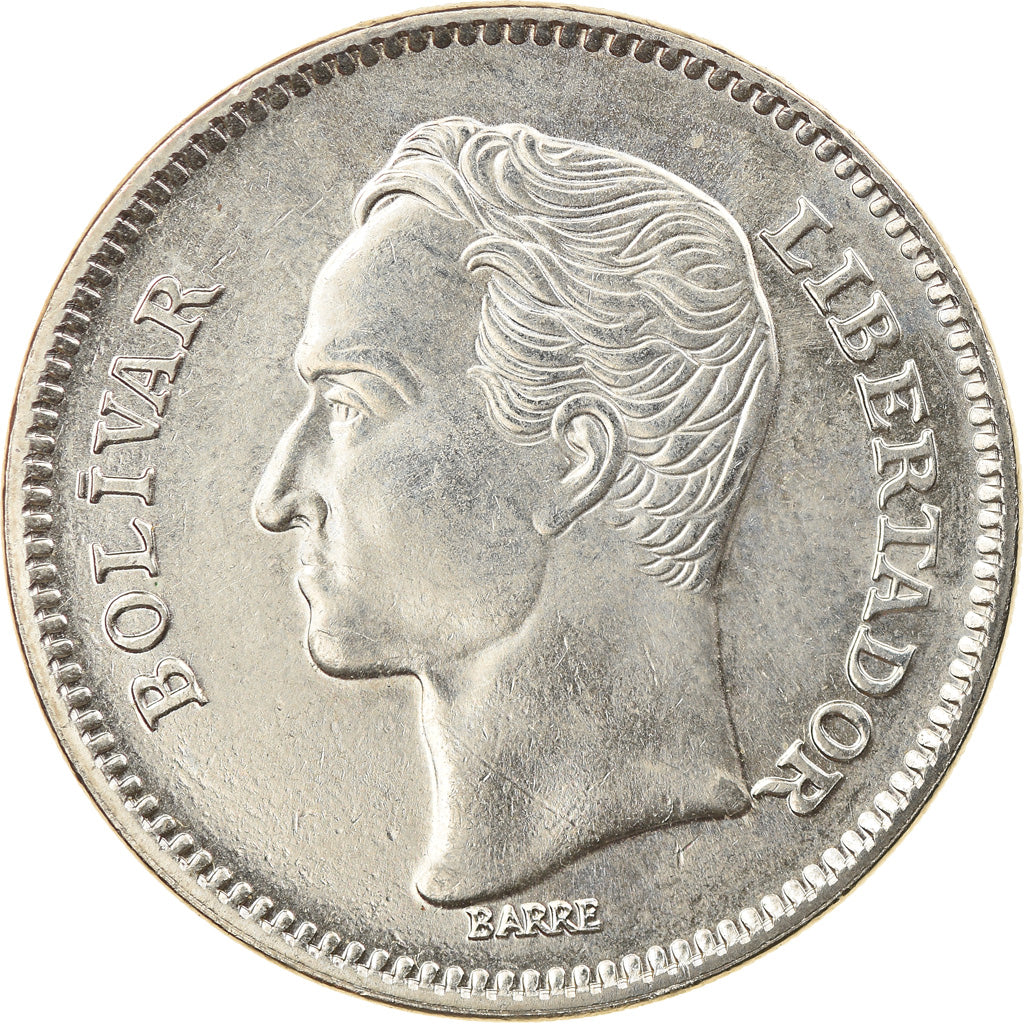 Moneta, Venezuela, 5 Bolivares, 1989, Werdohl, SPL, Acciaio ricoperto in nichel