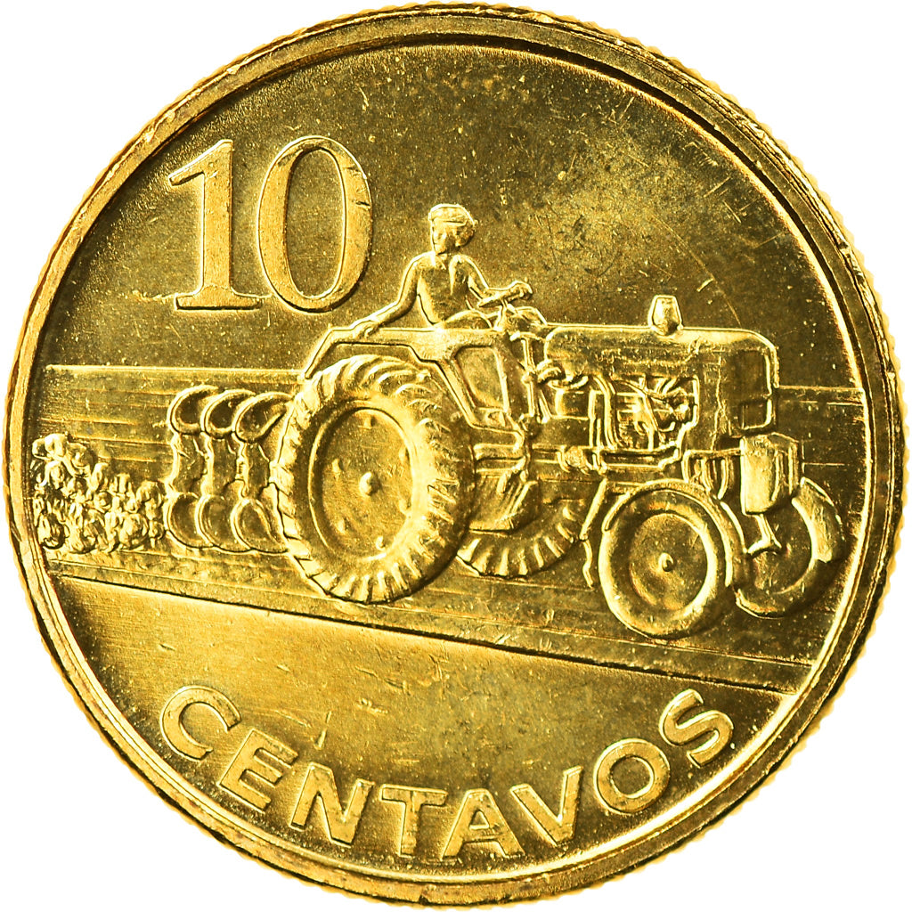 Coin, Mozambique, 10 Centavos, 2006, MS(63), Brass plated steel, KM:134