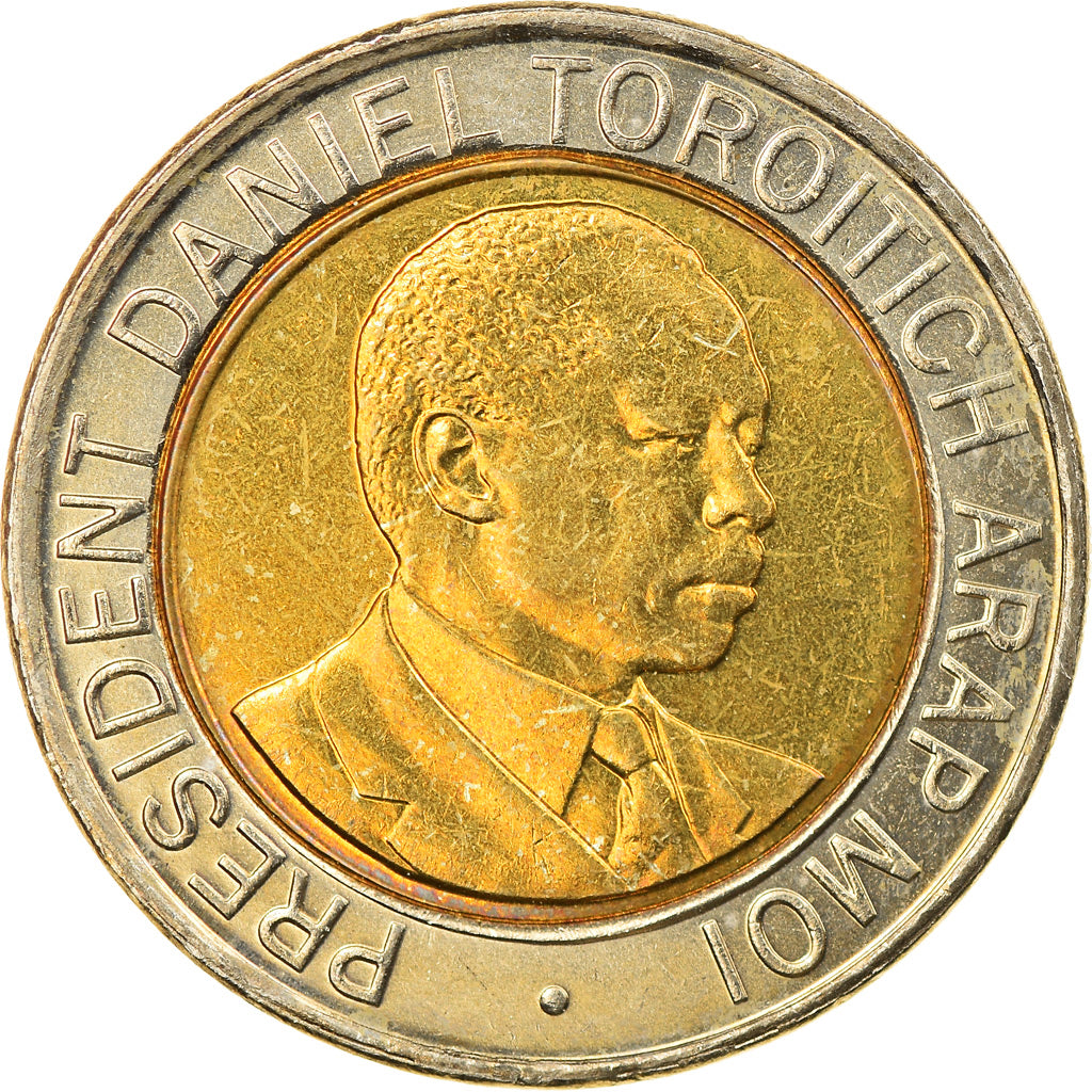 Moneda, Kenia, 20 Shillings, 1998, British Royal Mint, SC, Bimetálico, KM:32