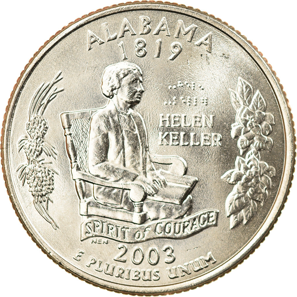 Moneta, Stati Uniti, Alabama, Quarter, 2003, U.S. Mint, Denver, SPL, Rame