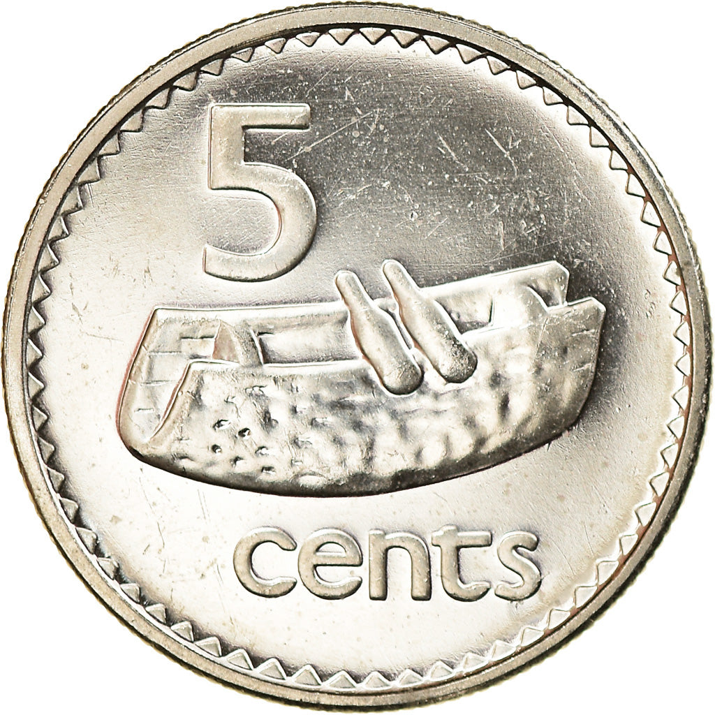 Coin, Fiji, Elizabeth II, 5 Cents, 2006, MS(63), Nickel plated steel, KM:51a
