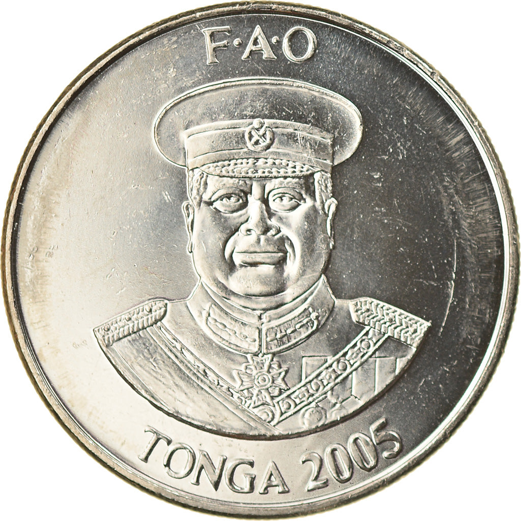 Monnaie, Tonga, King Taufa'ahau Tupou IV, 10 Seniti, 2005, SPL, Nickel plated