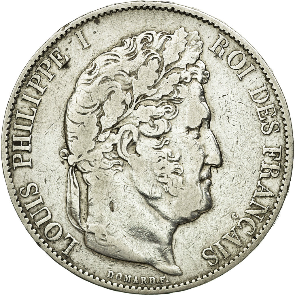 Coin, France, Louis-Philippe, 5 Francs, 1844, Lille, VF(30-35), Silver
