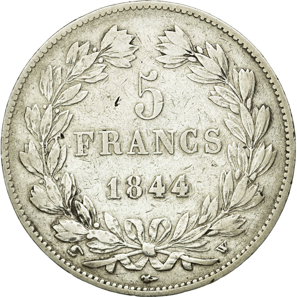 Coin, France, Louis-Philippe, 5 Francs, 1844, Lille, VF(30-35), Silver