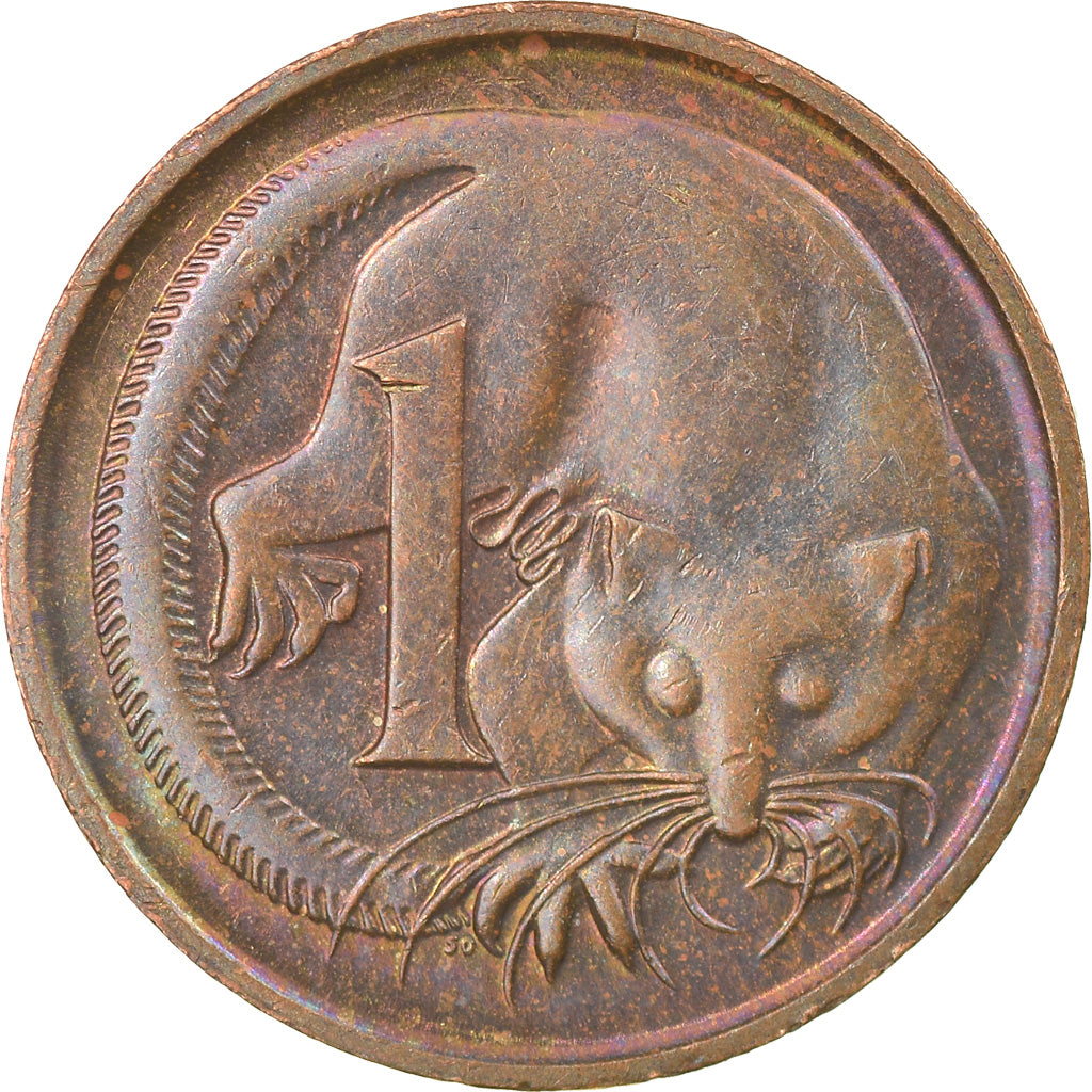 Moneta, Australia, Elizabeth II, Cent, 1969, AU(50-53), Bronze, KM:62