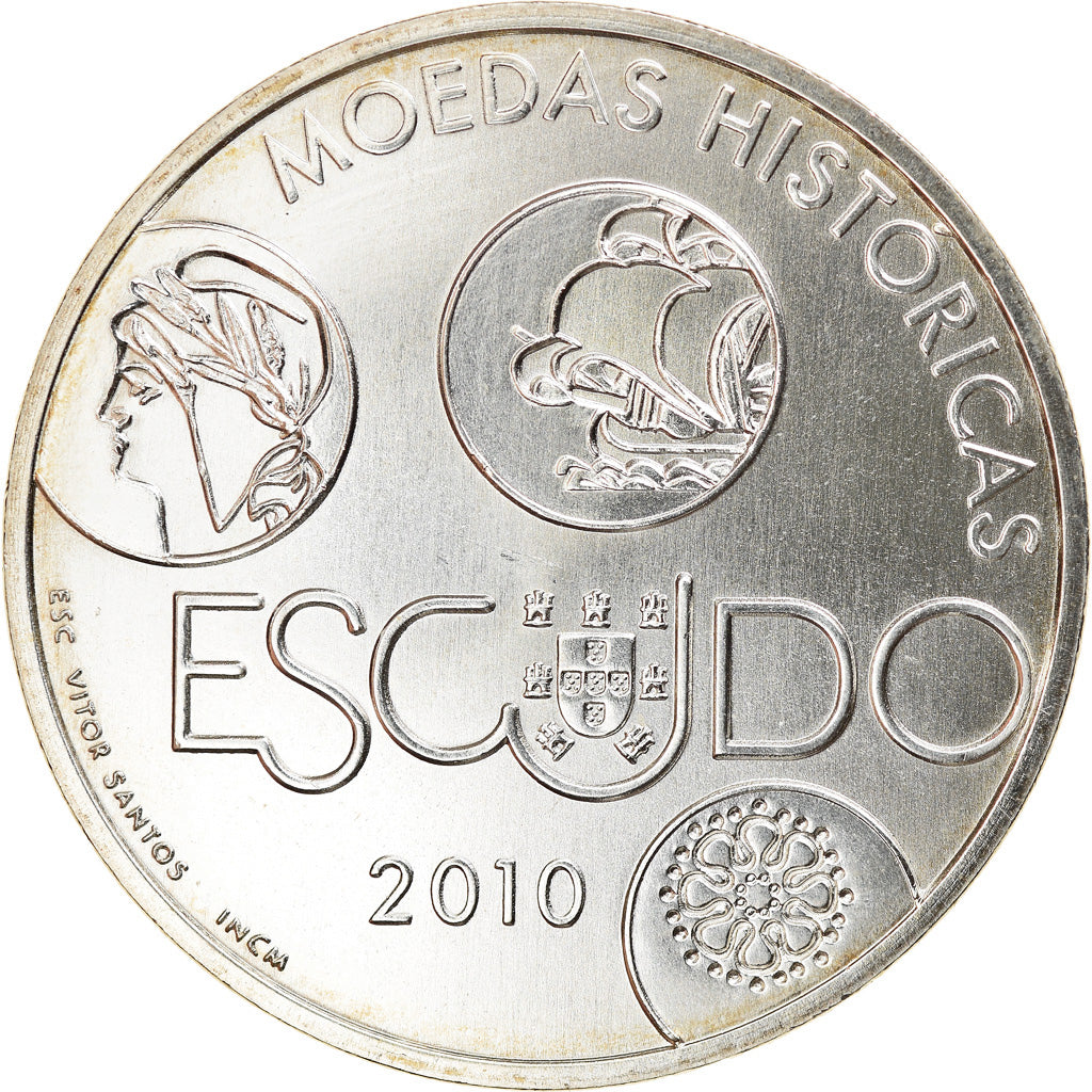 Portugal, 10 Euro, 2010, Lisbon, MS(63), Prata, KM:803