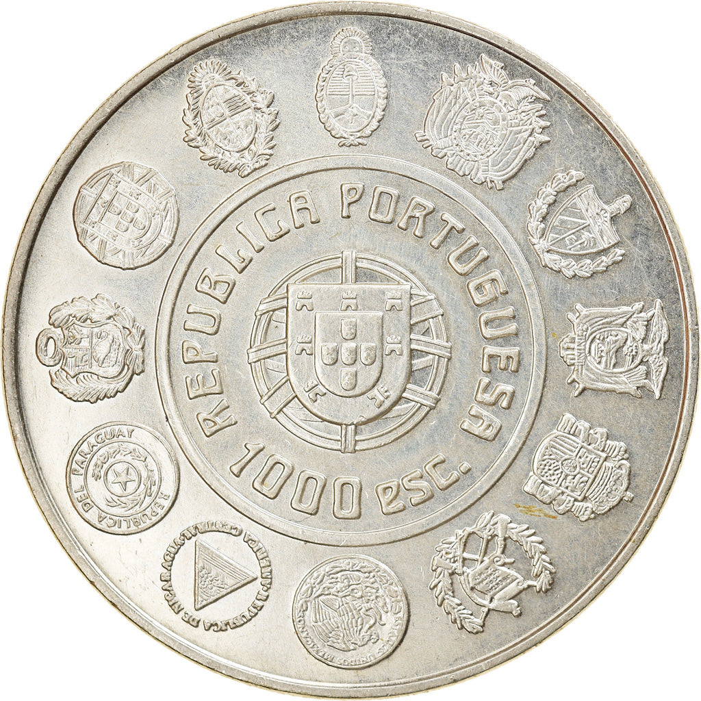 Coin, Portugal, 1000 Escudos, 1997, MS(63), Silver, KM:704