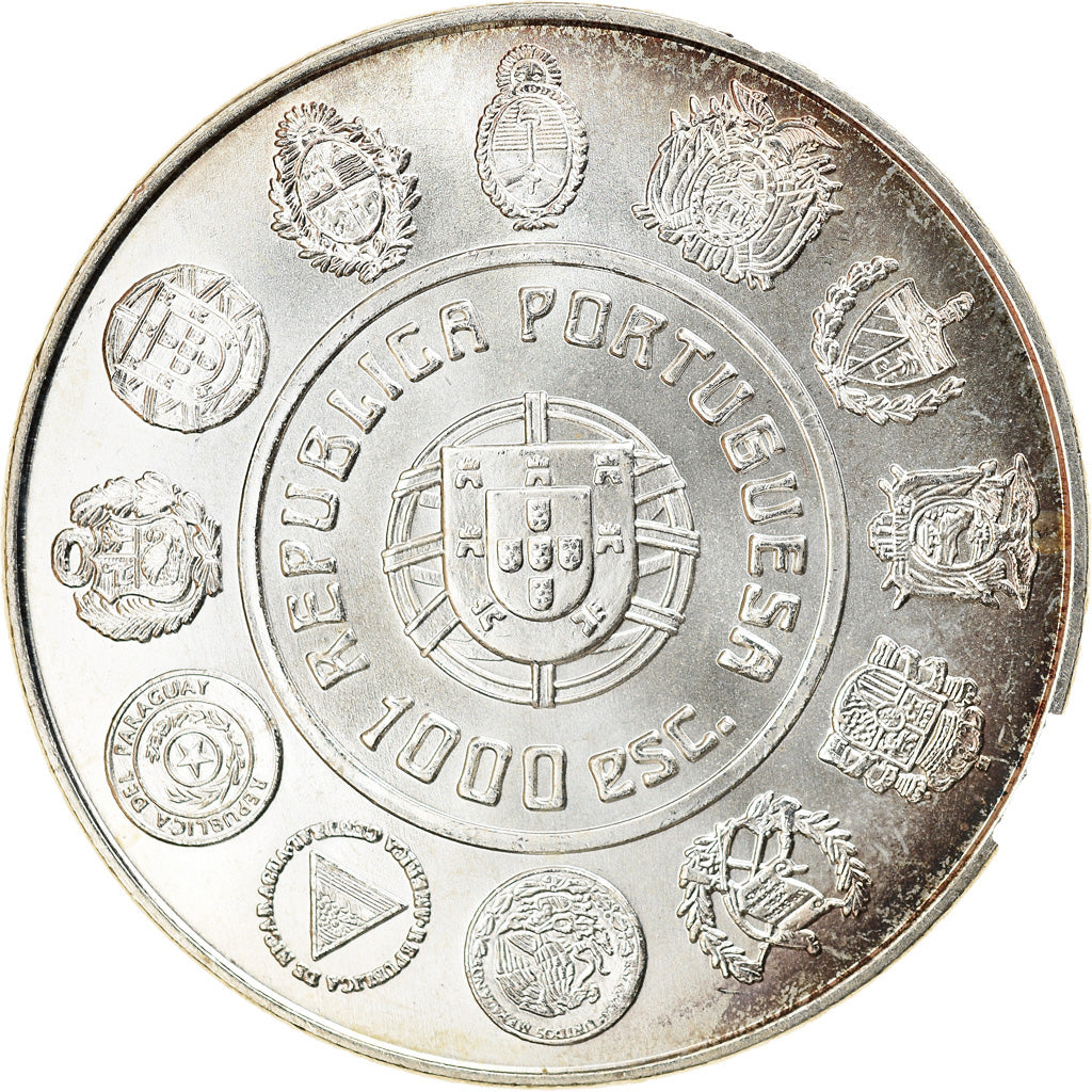 Munten, Portugal, 1000 Escudos, 1997, UNC-, Zilver, KM:704