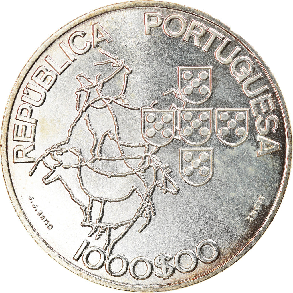 Moneda, Portugal, 1000 Escudos, 2000, SC, Plata, KM:724