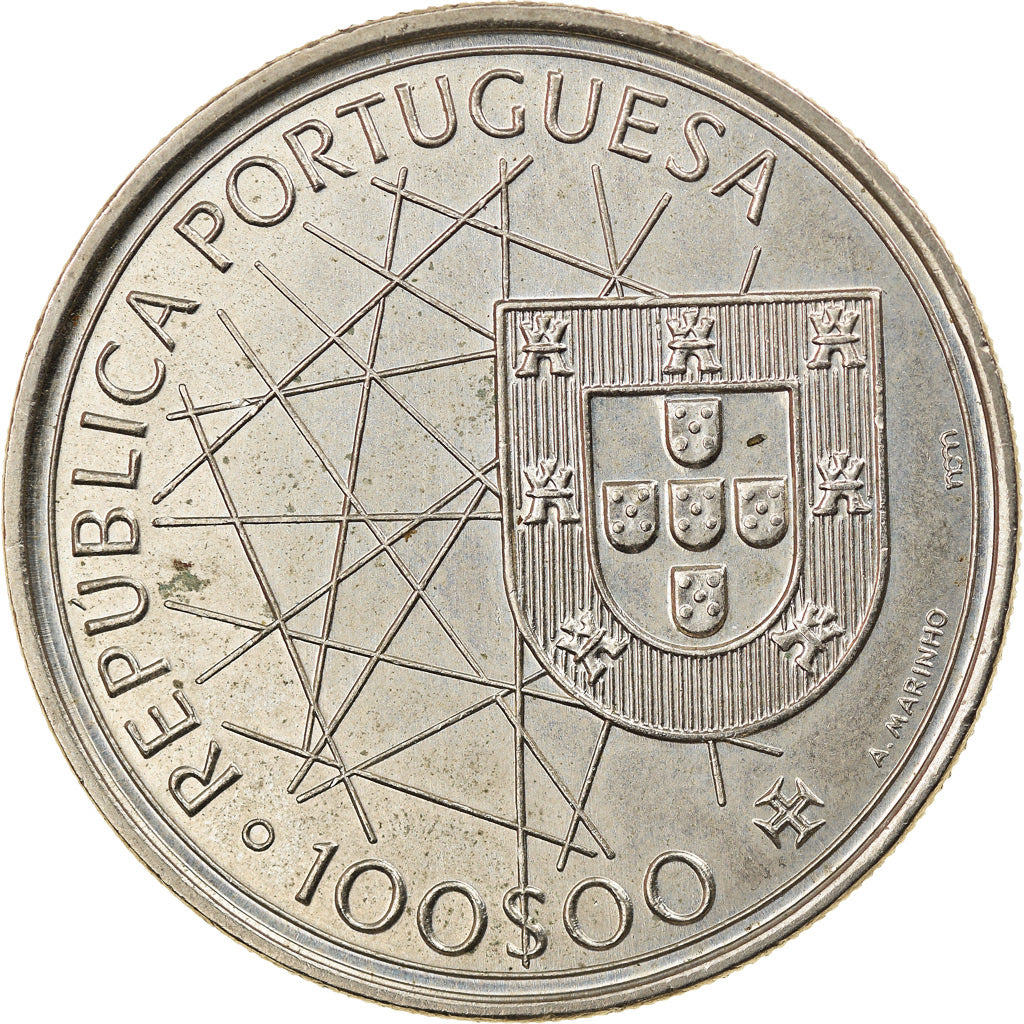 Münze, Portugal, 100 Escudos, 1989, SS+, Copper-nickel, KM:648