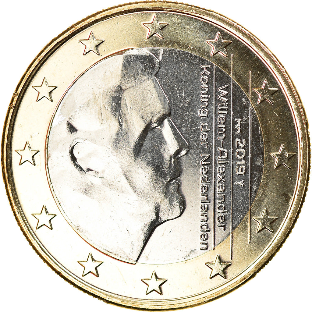 Países Baixos, Euro, 2019, MS(63), Bimetálico, KM:92