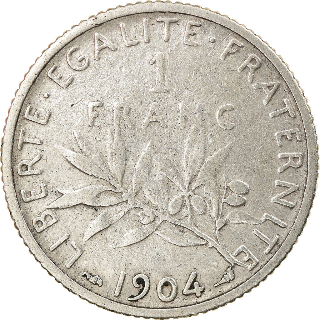 Münze, Frankreich, Semeuse, Franc, 1904, Paris, S+, Silber, KM:844.1