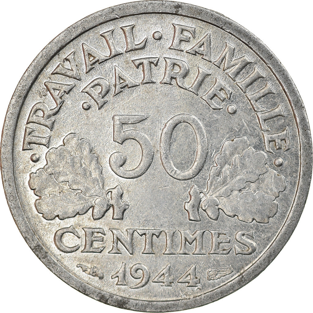 Münze, Frankreich, Bazor, 50 Centimes, 1944, Beaumont - Le Roger, SS