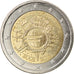 Greece, 2 Euro, 10 years euro, 2012, AU(55-58), Bi-Metallic, KM:245