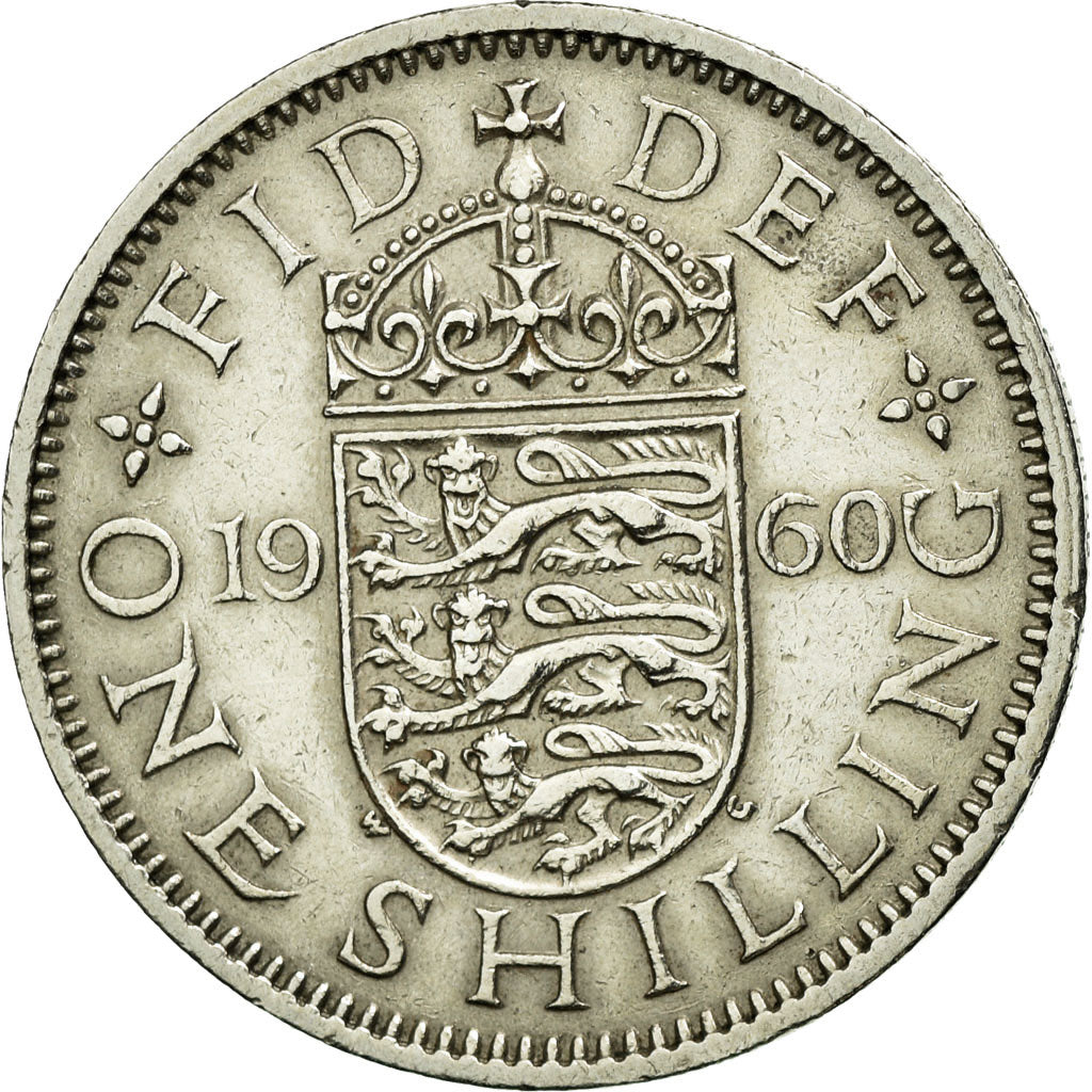 Coin, Great Britain, Elizabeth II, Shilling, 1960, EF(40-45), Copper-nickel