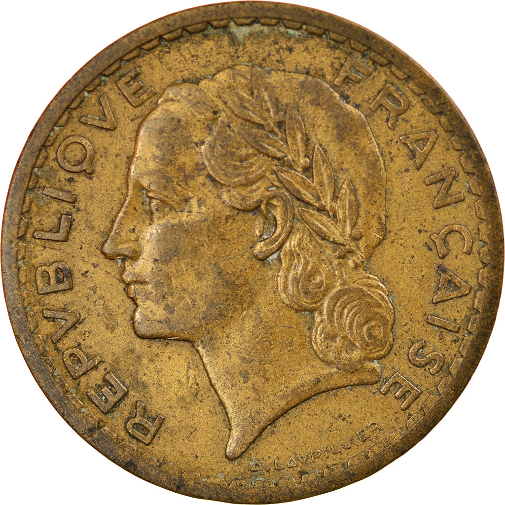 Coin, France, Lavrillier, 5 Francs, 1946, Paris, VF(20-25), Aluminum-Bronze