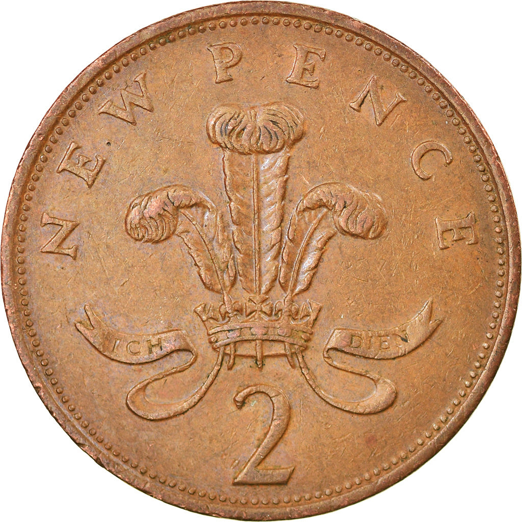 Moeda, Grã-Bretanha, Elizabeth II, 2 New Pence, 1981, EF(40-45), Bronze, KM:916