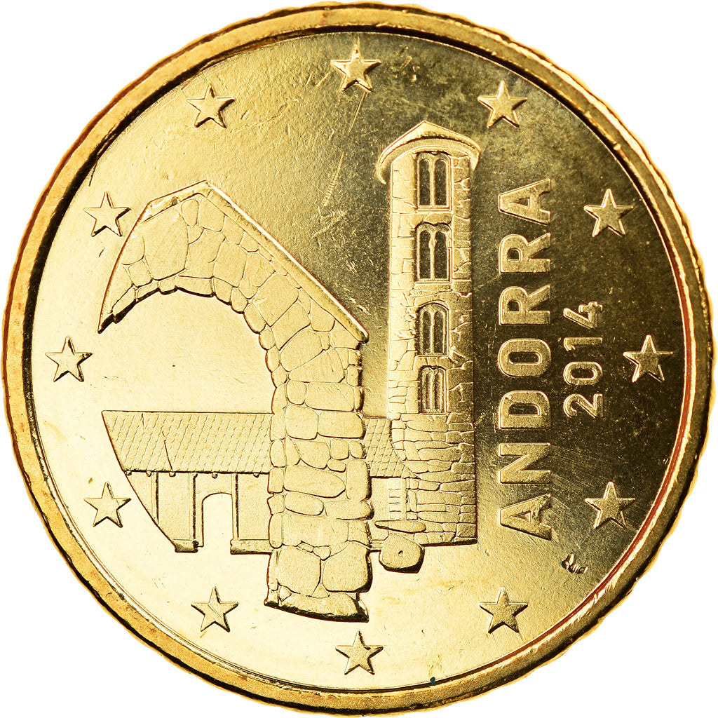 Andorra, 50 Euro Cent, 2014, UNZ, Messing, KM:New