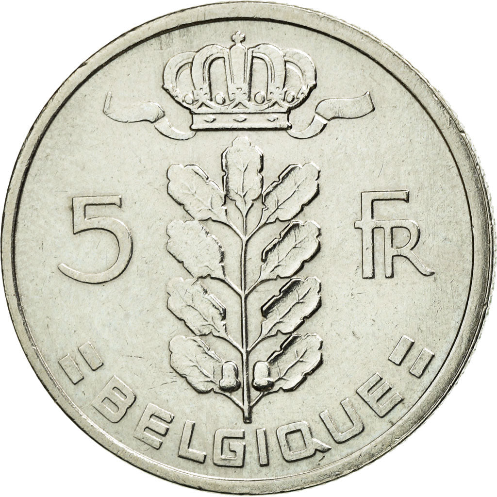 Coin, Belgium, 5 Francs, 5 Frank, 1975, AU(50-53), Copper-nickel, KM:134.1