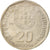 Coin, Portugal, 20 Escudos, 1986, Lisbon, MS(63), Copper-nickel, KM:634.1