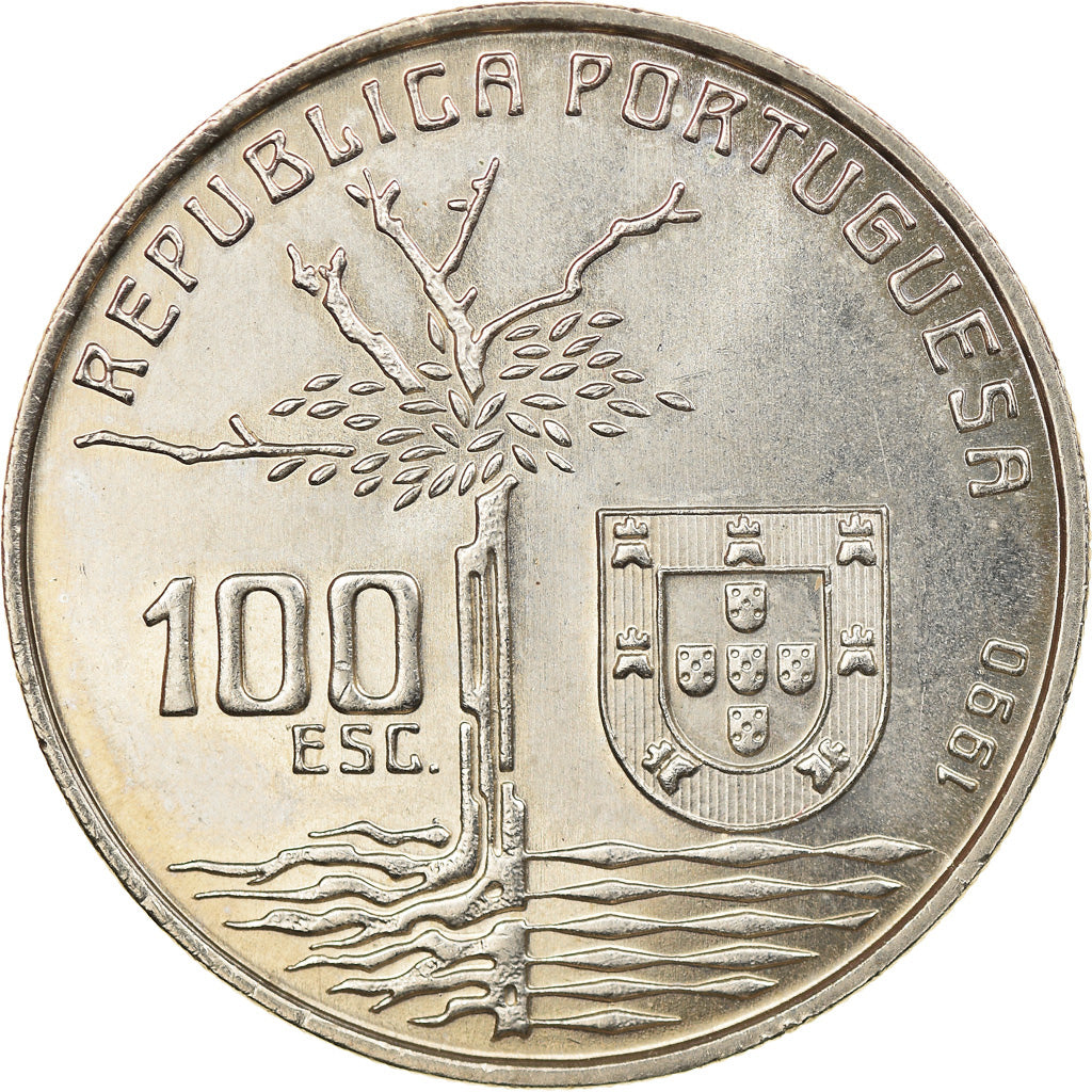 Moneda, Portugal, 100 Escudos, 1990, SC, Cobre - níquel, KM:656