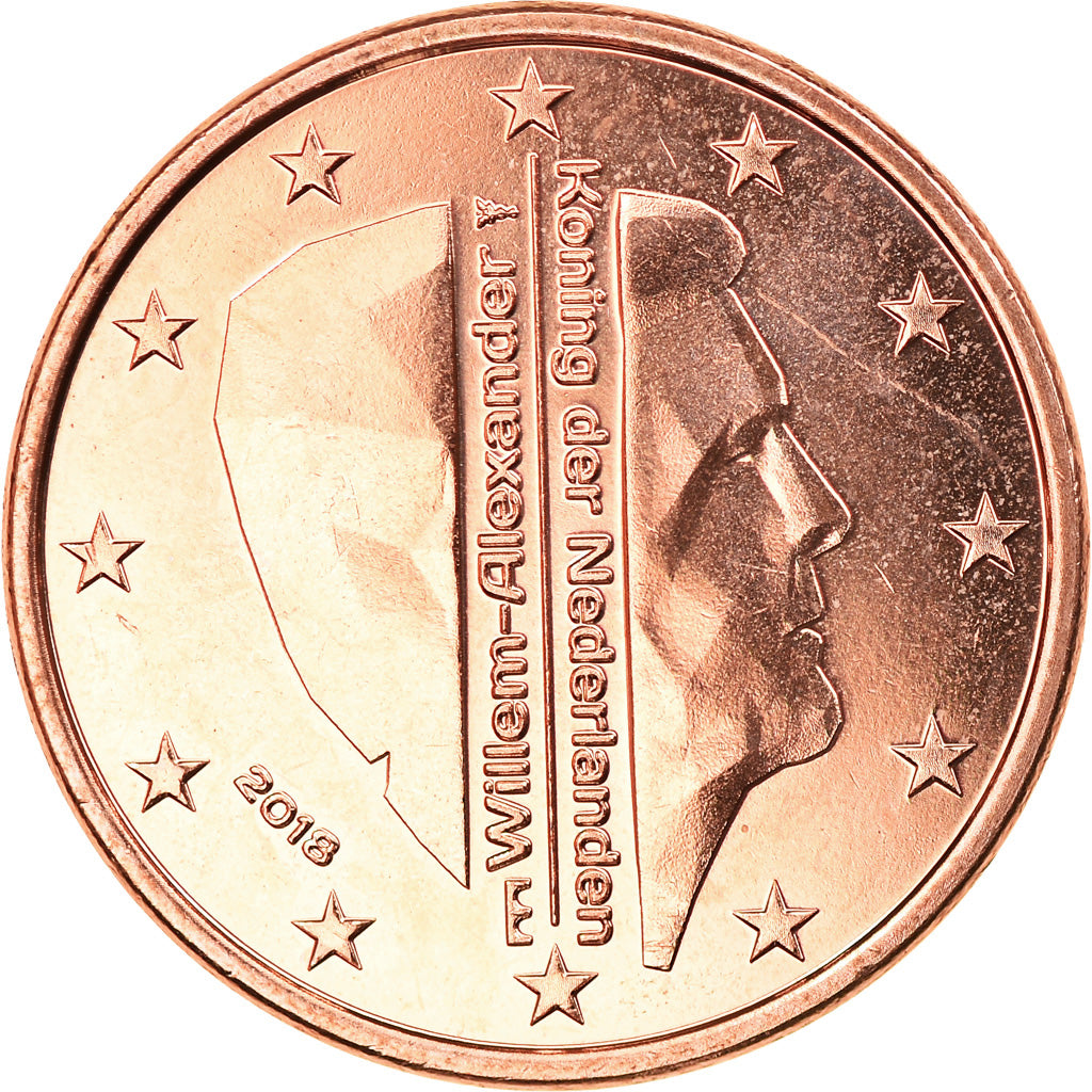 Paesi Bassi, 5 Euro Cent, 2018, SPL, Acciaio placcato rame, KM:New