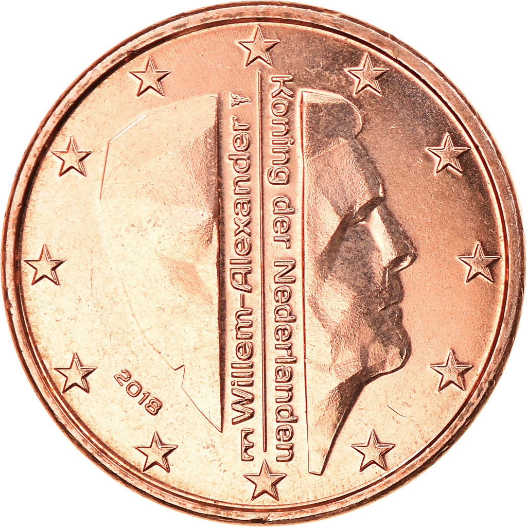 Países Bajos, Euro Cent, 2018, SC, Cobre chapado en acero, KM:New