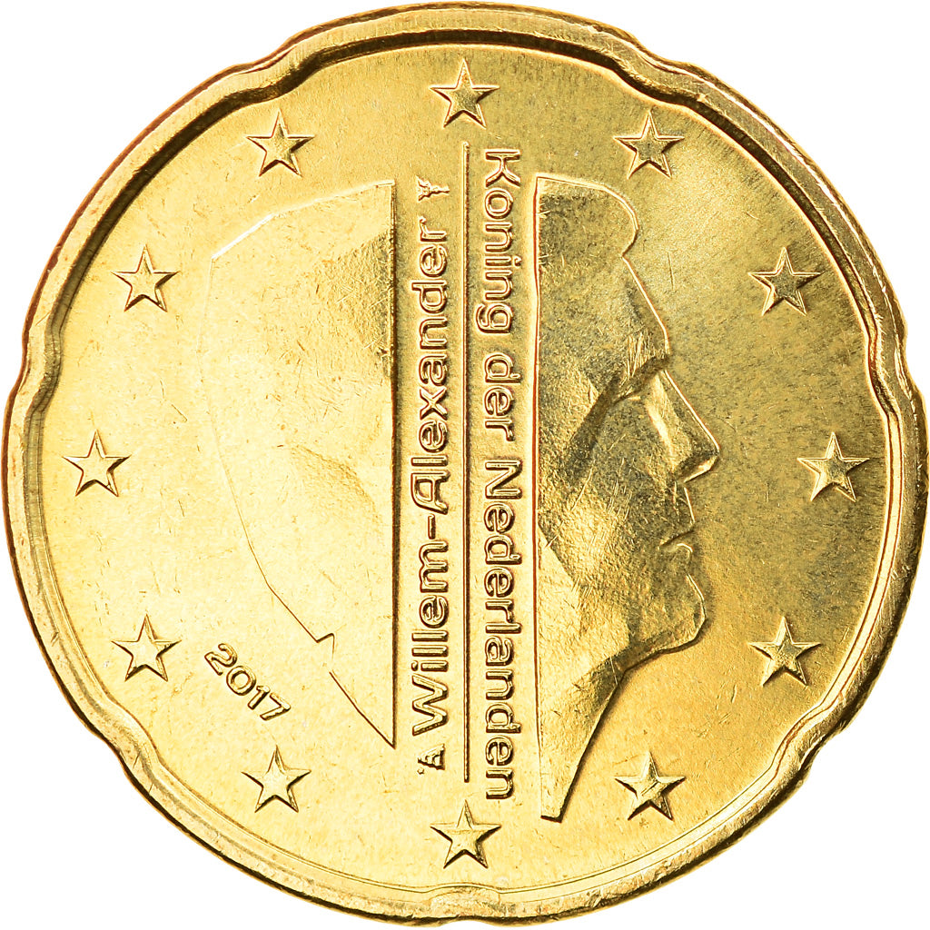 Paesi Bassi, 20 Euro Cent, 2017, SPL, Ottone, KM:New