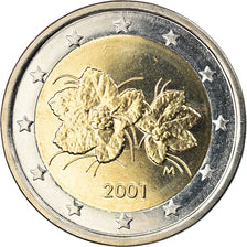 Finlândia, 2 Euro, 2001, Vantaa, MS(63), Bimetálico, KM:105