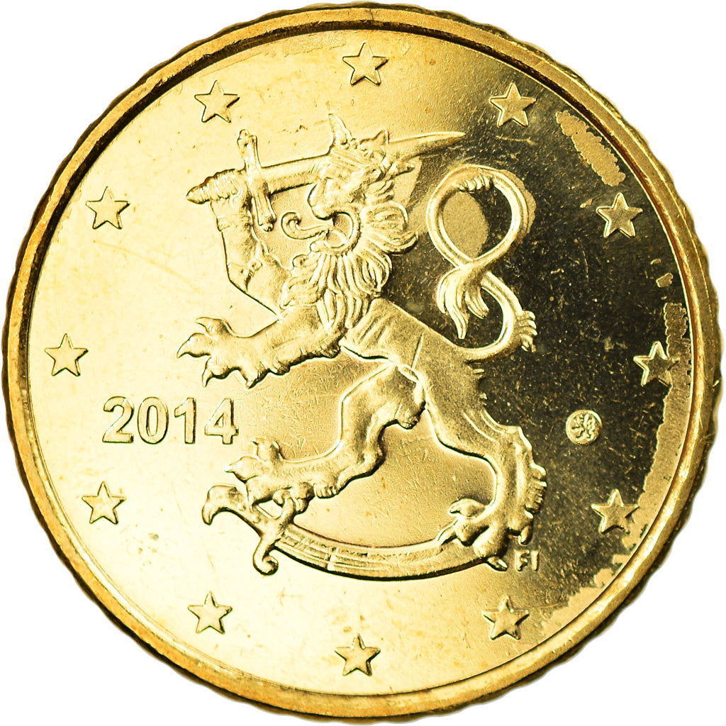 Finnland, 50 Euro Cent, 2014, VZ, Messing, KM:New