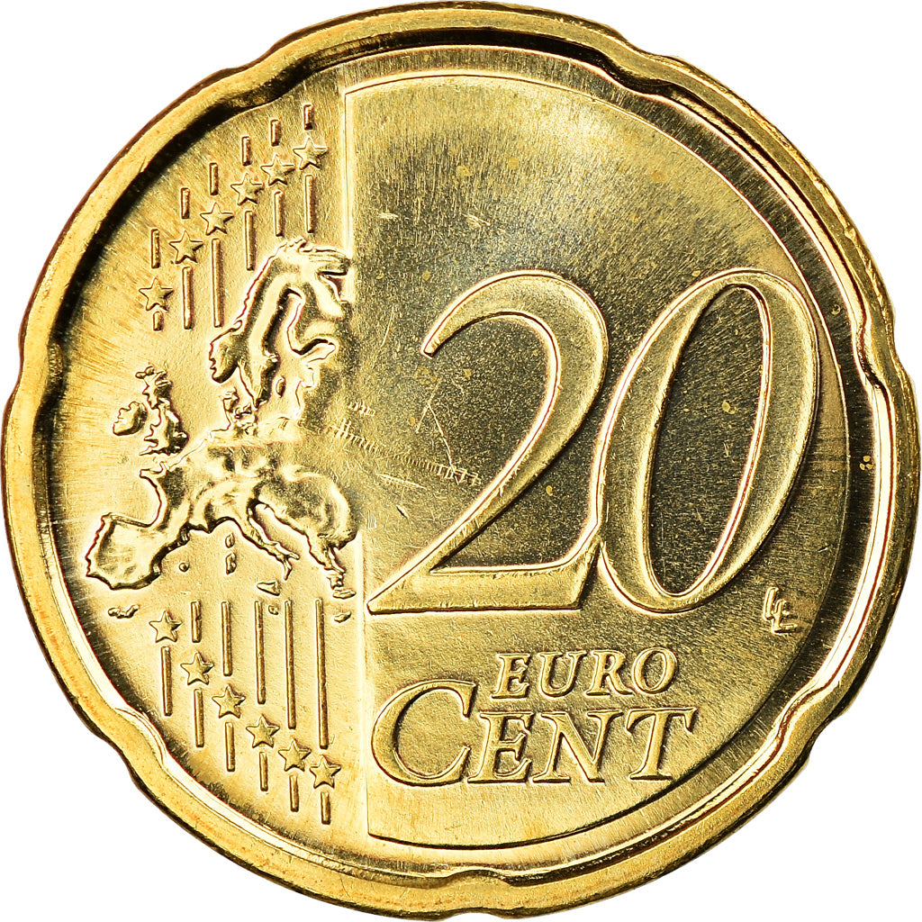 Finland, 20 Euro Cent, 2014, MS(63), Brass, KM:New