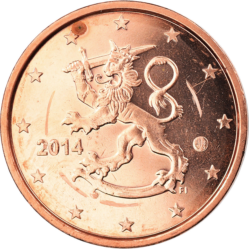 Finland, 2 Euro Cent, 2014, UNC-, Copper Plated Steel, KM:New