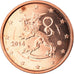 Finland, 2 Euro Cent, 2014, UNC-, Copper Plated Steel, KM:New
