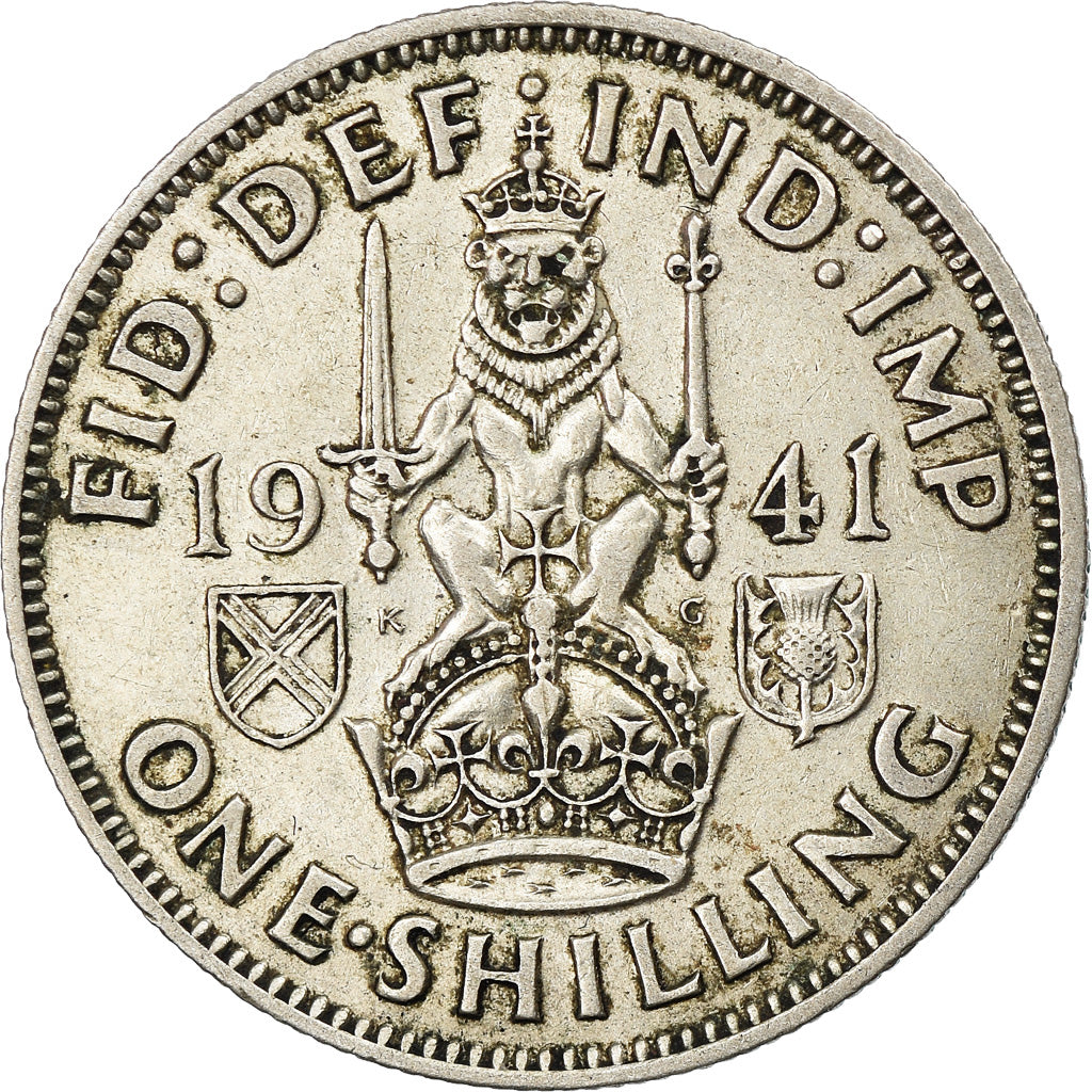 Coin, Great Britain, George VI, Shilling, 1941, EF(40-45), Silver, KM:854