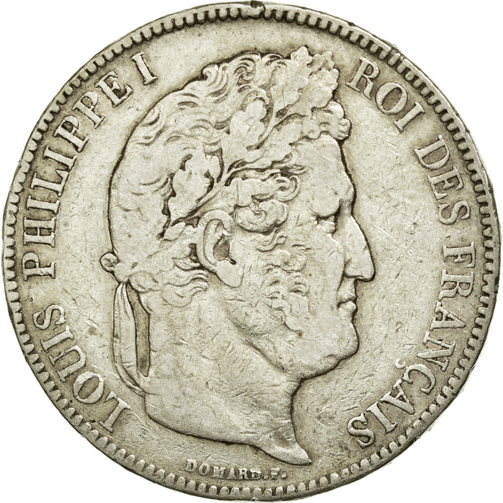 Coin, France, Louis-Philippe, 5 Francs, 1837, Paris, VF(30-35), Silver