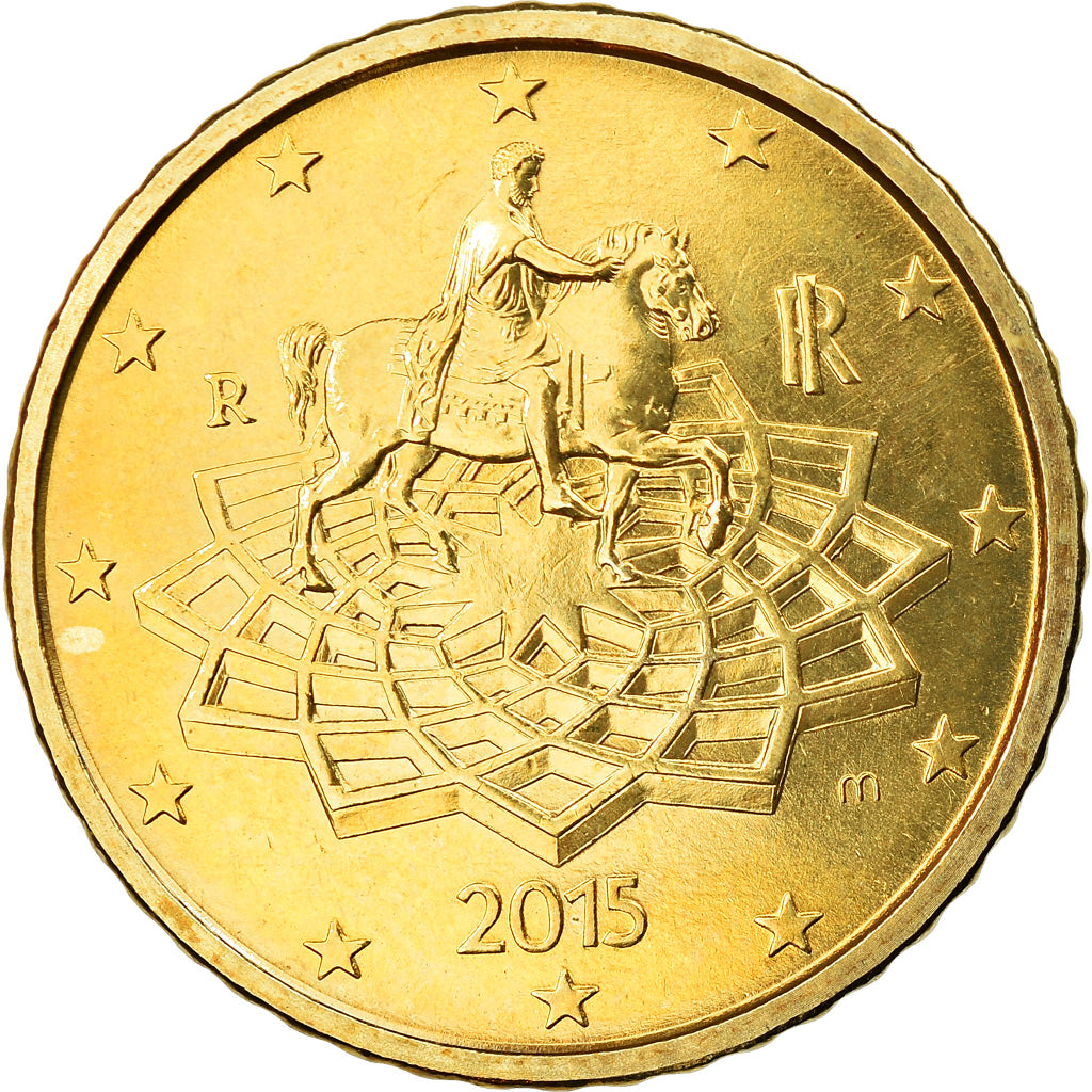 Italia, 50 Euro Cent, 2015, SPL, Ottone, KM:New