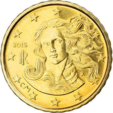 Italia, 10 Euro Cent, 2015, SPL, Ottone, KM:New