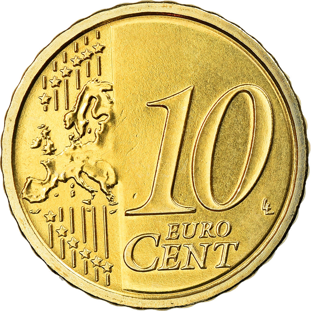 Italy, 10 Euro Cent, 2015, MS(63), Brass, KM:New