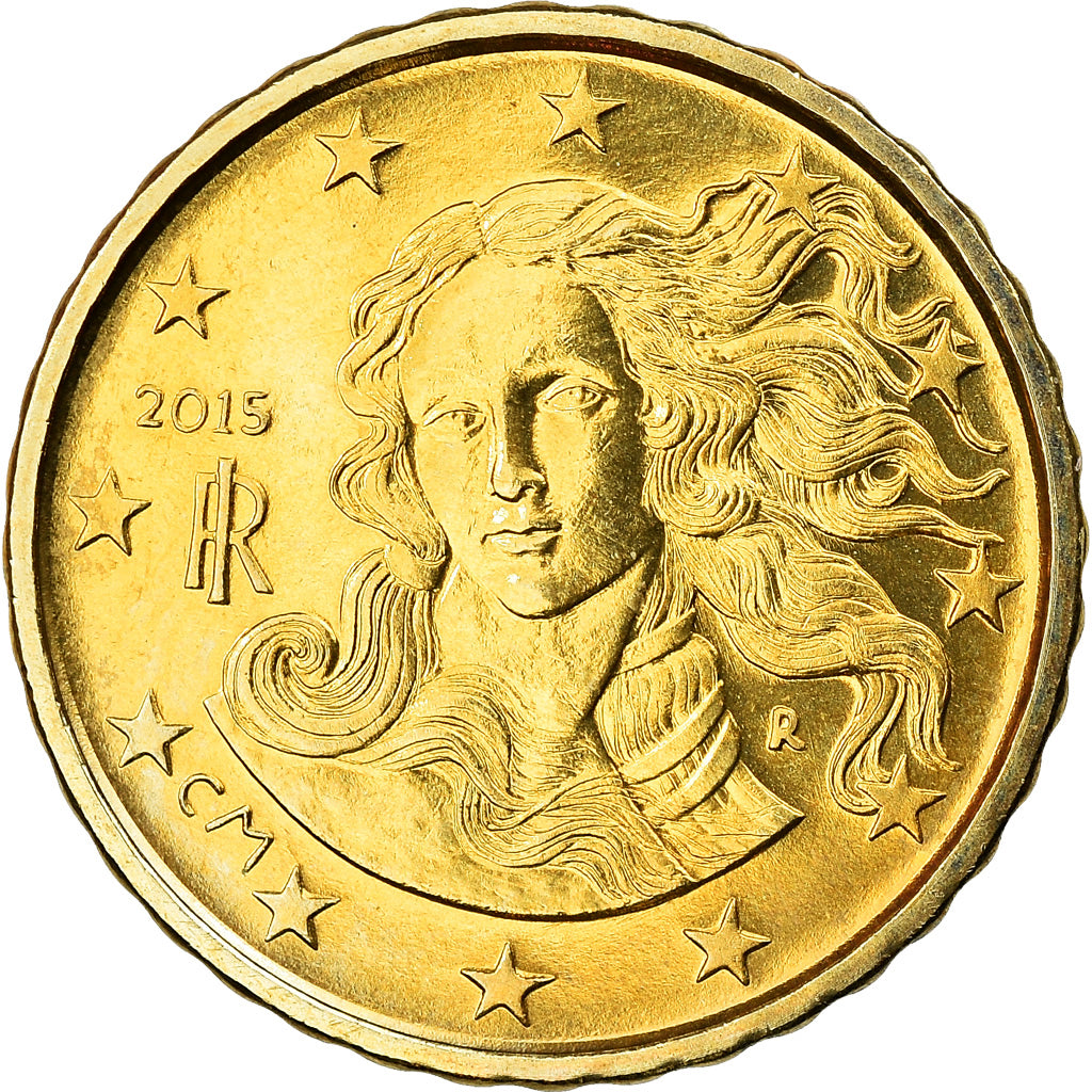 Italia, 10 Euro Cent, 2015, SPL, Ottone, KM:New