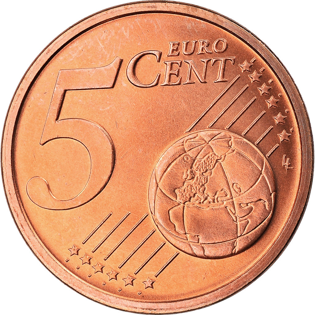 Itália, 5 Euro Cent, 2015, MS(63), Aço Cromado a Cobre, KM:New