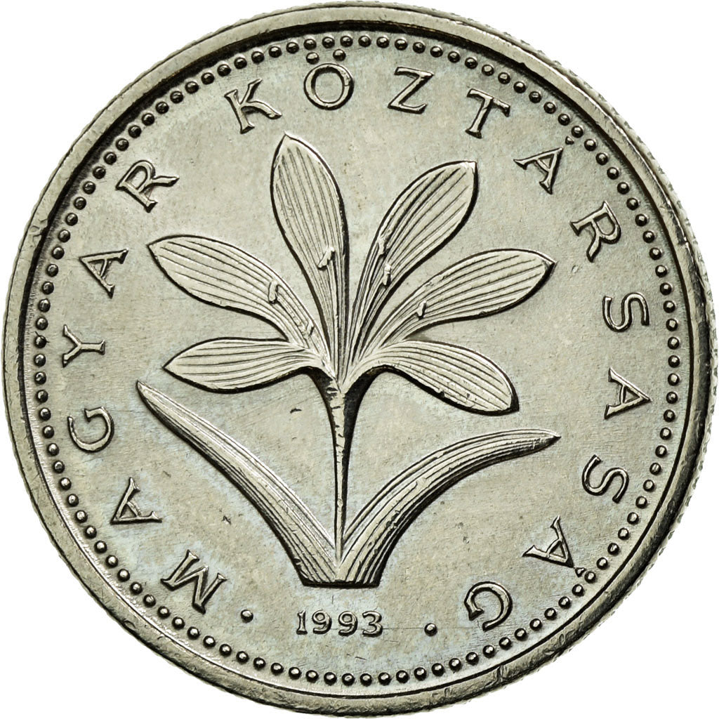 Coin, Hungary, 2 Forint, 1993, EF(40-45), Copper-nickel, KM:693