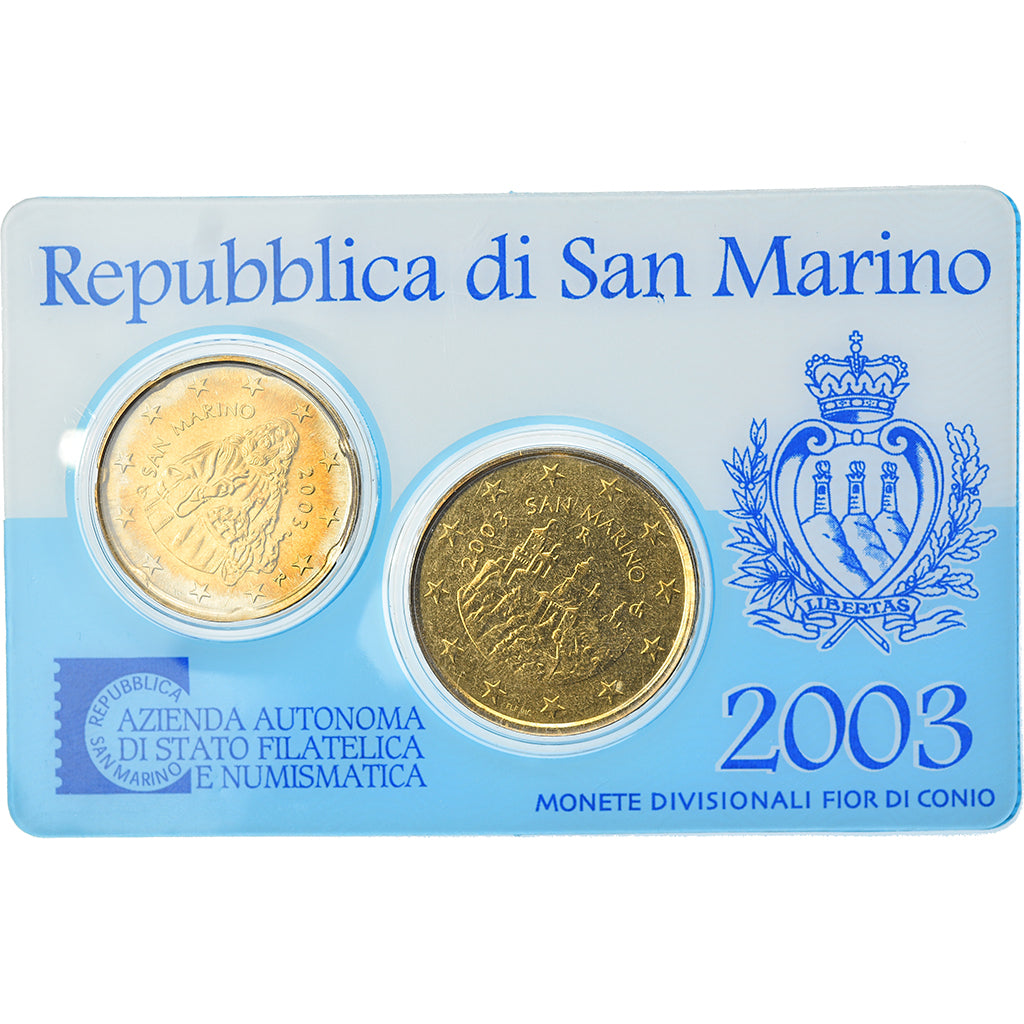 San Marino, Set, 2003, Rome, 20c + 50c, FDC, N.C.
