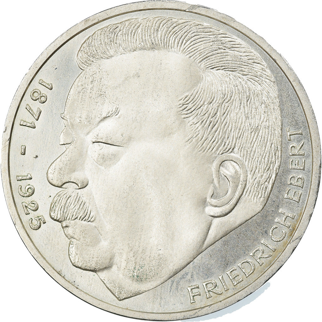 Münze, Bundesrepublik Deutschland, Friedrich Ebert, 5 Mark, 1975, Hamburg
