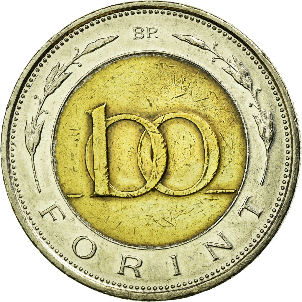 Coin, Hungary, 100 Forint, 1996, Budapest, AU(50-53), Bi-Metallic, KM:721