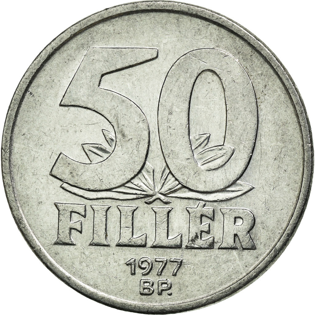 Monnaie, Hongrie, 50 Fillér, 1977, Budapest, TTB, Aluminium, KM:574