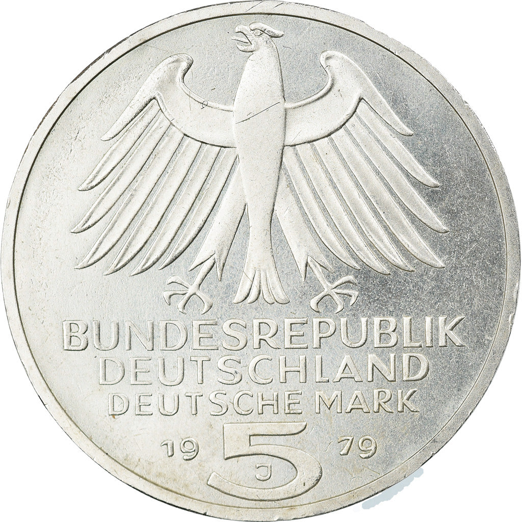 Monnaie, République fédérale allemande, 5 Mark, 1979, Hamburg, Germany, SUP