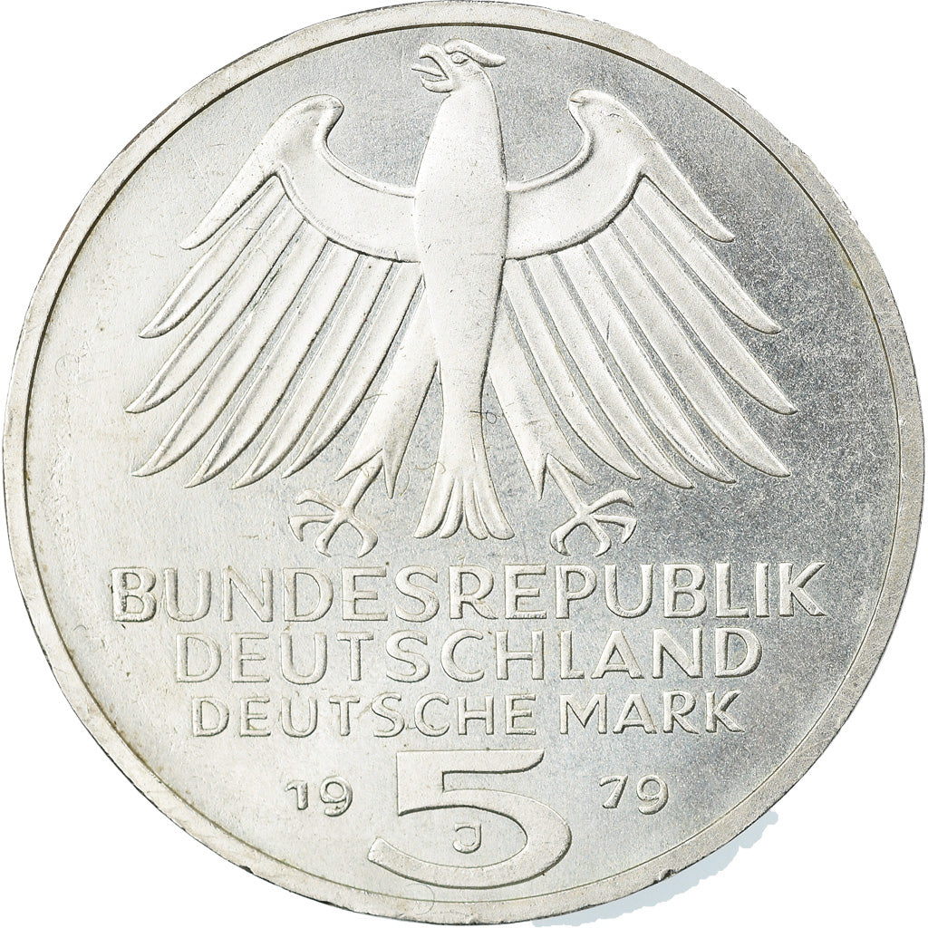Moneta, GERMANIA - REPUBBLICA FEDERALE, 5 Mark, 1979, Hamburg, Germany, BB