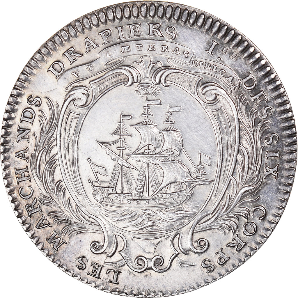 France, Token, Louis XV, Corporations, Marchands Drapiers, Ier des Six Corps