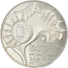 Moneda, ALEMANIA - REPÚBLICA FEDERAL, 10 Mark, 1972, Hambourg, EBC, Plata