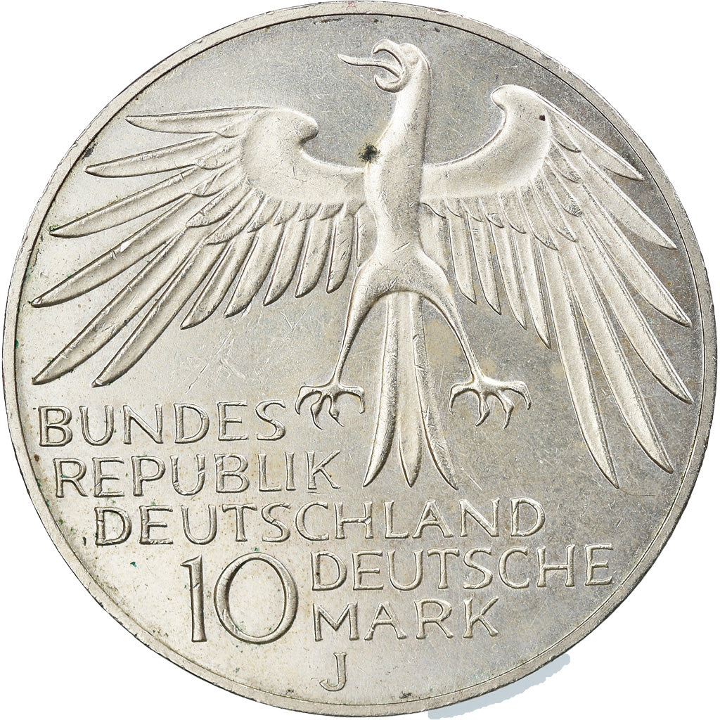 Coin, GERMANY - FEDERAL REPUBLIC, 10 Mark, 1972, Hambourg, AU(55-58), Silver